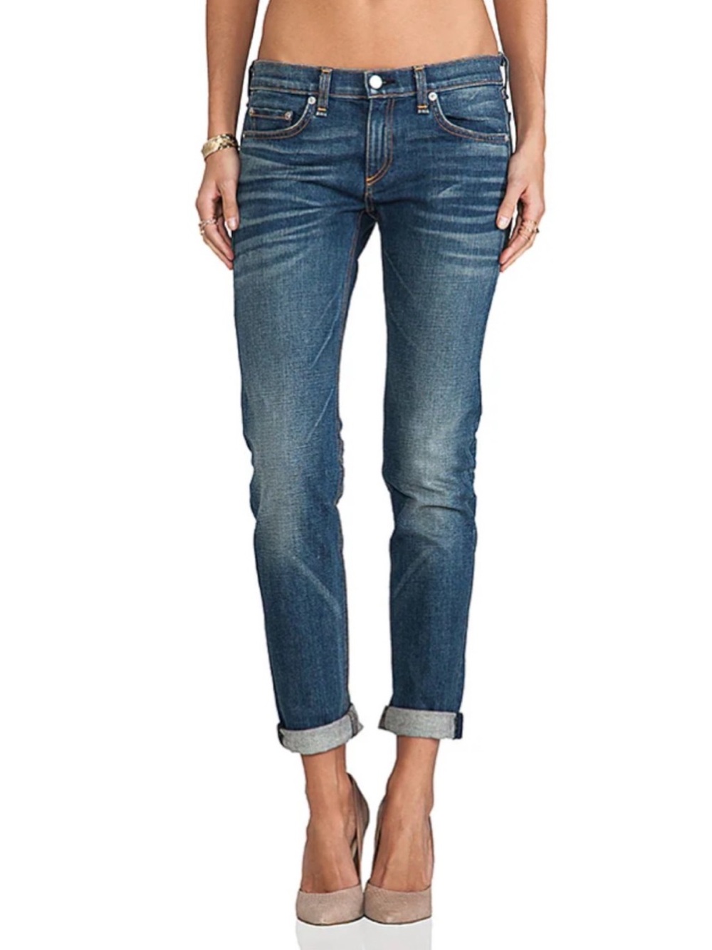Rag & Bone The Dre Slim Boyfriend Jeans Bradford Denim Casual Women’s Size 25